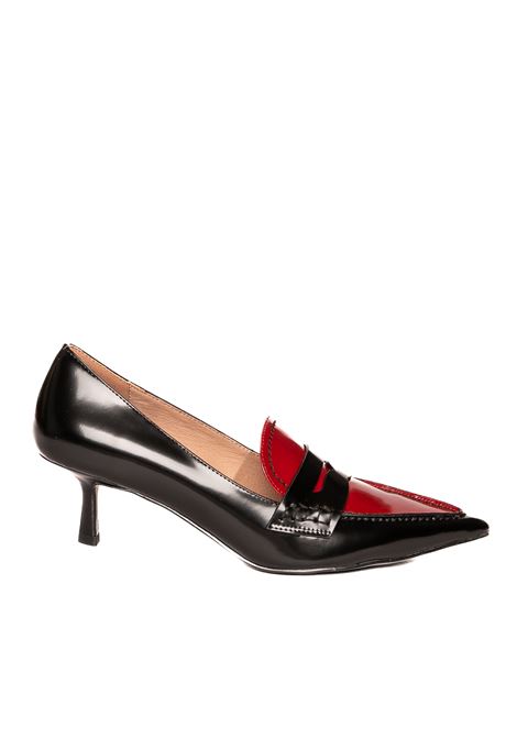mocassino in pelle nero/rosso BIBI LOU | 771Z16VKPELLE-CARMIN
